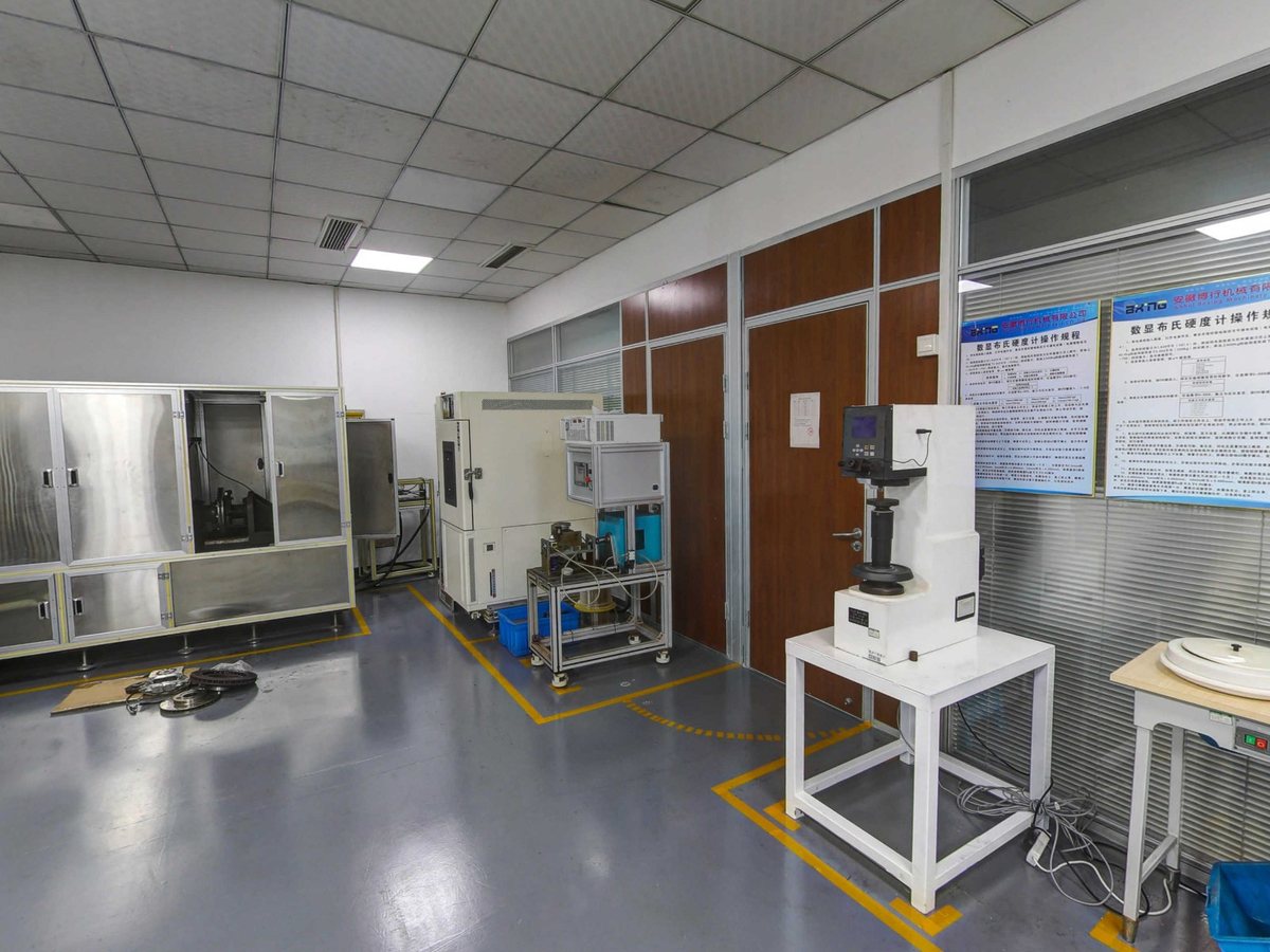 Hardness tester and test chambers in the plant laboratory